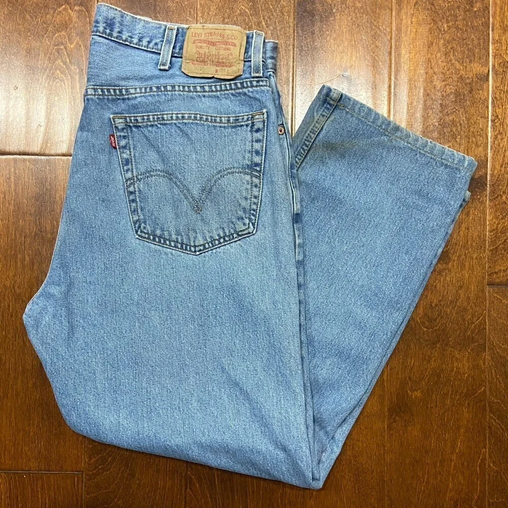 Levi's 505 Regular Fit 2003 Vintage Denim Blue Jeans Straight Men's Size 38 x 30
